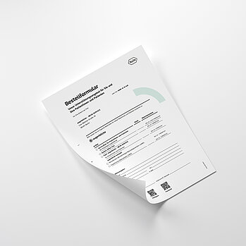 Mock Up des Faxbestellformulars