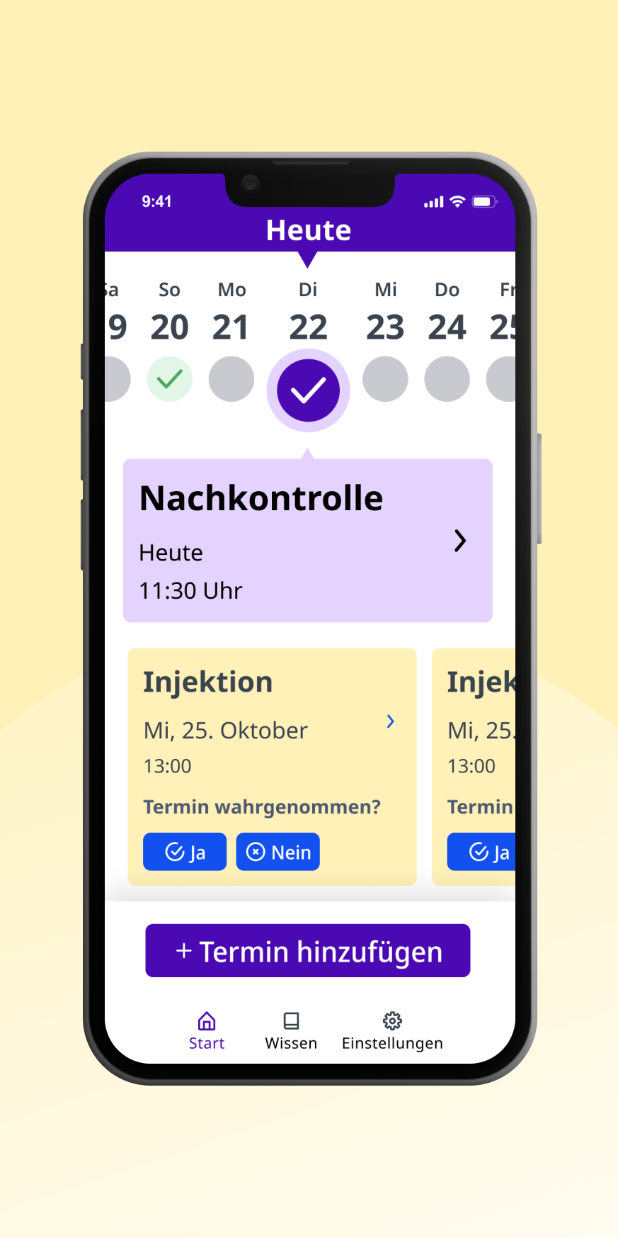 Display mit Retinora-App