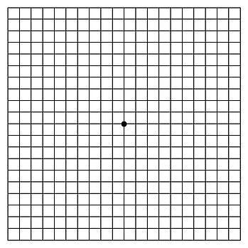 Gitternetzlinien im Quadrat mit Punkt in der Mitte